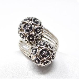 Stephen Dweck floral sterling silver ring